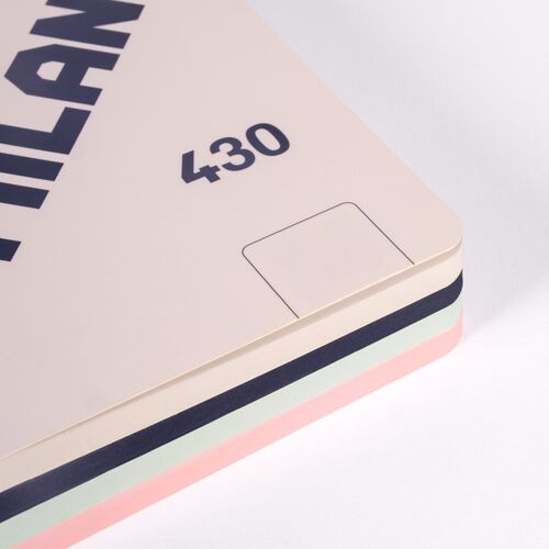 BLOCK A6 ENCOLADO. Papel liso, 48 hojas de 95 gr/m², colección 430 since 1918, azul.