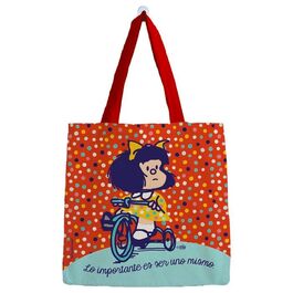 BOLSA CON ASAS. TELA. MAFALDA. PEQUEÑA.