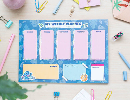PLANNER SEMANAL A4 DISNEY STITCH.