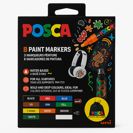 ROTULADOR POSCA PAQUETE 8 UNIDADES SURTIDAS CON BOLSA