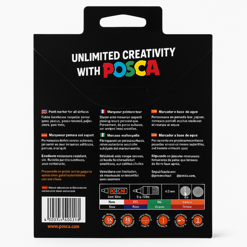 ROTULADOR POSCA PAQUETE 8 UNIDADES SURTIDAS CON BOLSA