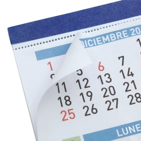 CALENDARIO 2026 TIPO FALDILLA 21 x 15 cm Números GRANDES. FINOCAM.