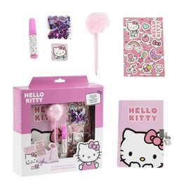 SET REGALO DIARIO + BOLIGRAFO + ACCESORIOS HELLO KITTY.