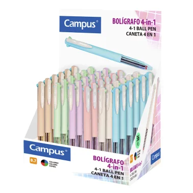 BOLIGRAFO 4 COLORES SOFT PASTEL. CAMPUS.