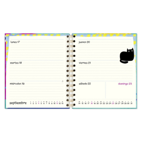 AGENDA 2026 SEMANA VISTA A6 PLANET CATS