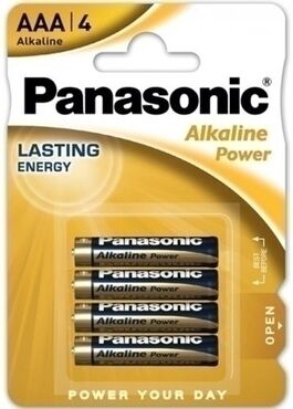 PILAS PANASONIC ALKALINE AAA LR03 B/4