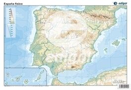 MAPA MUDO ESPAÑA FISICO