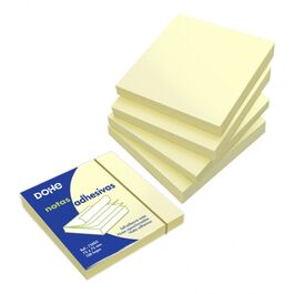 NOTAS ADHESIVAS DOHE 75 X 75 MM AMARILLAS 1 BLOC