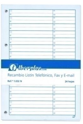 RECAMBIO LISTÍN TELEFÓNICO IBERPLAS. 20 HOJAS.