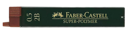 MINAS FABER CASTELL SUPERPOLYMER 0,5 - 2B (Tb.12)
