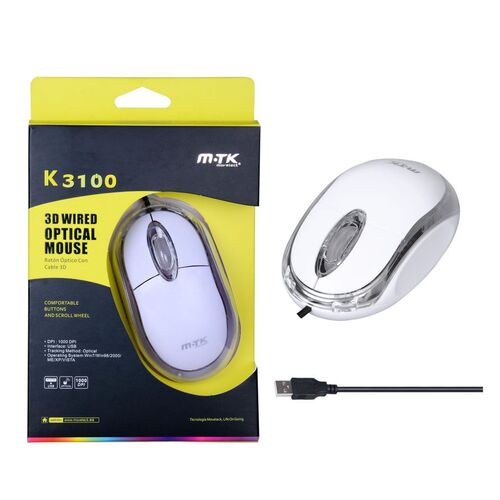 RATN OPTICO USB MTK K3100 BLANCO