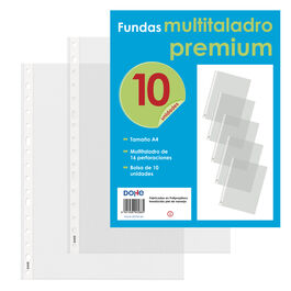 FUNDAS MULTITALADRO A4 PACK 10 DOHE