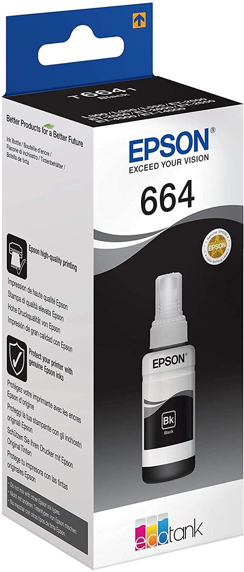 EPSON 664 ECOTANK NEGRO ORIGINAL