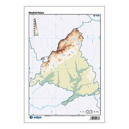 MAPA MUDO MADRID FÍSICO. EDIGOL.