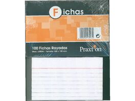 FICHAS Nº 3 RAYADO HORIZONTAL. PAQUETE 100. PRAXTON.