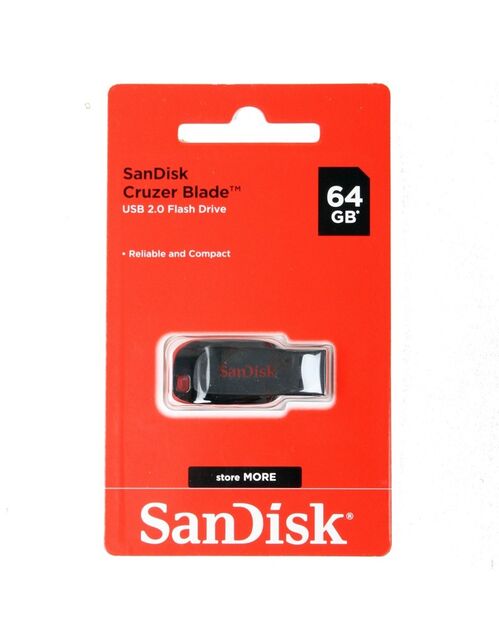 Pendrive USB 2,0 Sandisk Cruzer Blade Memoria USB 64 Gb Flash Drive