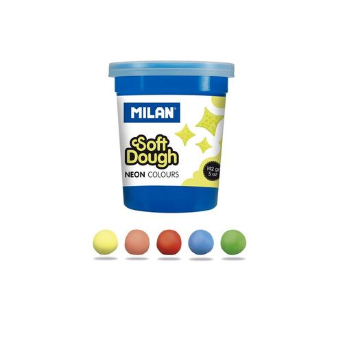 Caja 5 botes 142 g pasta blanda Neon Soft Dough MILAN