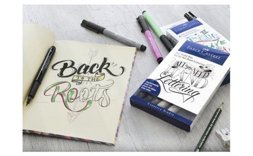 SET 6 ROTULADORES PINCEL FABER CASTELL PITT HAND LETTERING