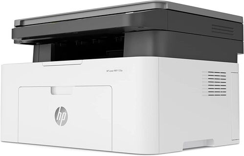 HP Laser MFP 135w 4ZB83A, Impresora Láser Multifunción Monocromo, Imprime, Escanea y Copia, Wi-Fi, USB 2.0 de alta velocidad, HP Smart App, Apple AirPrint, Panel de Control LCD, Blanca