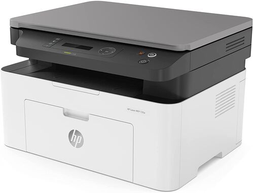 HP Laser MFP 135w 4ZB83A, Impresora Láser Multifunción Monocromo, Imprime, Escanea y Copia, Wi-Fi, USB 2.0 de alta velocidad, HP Smart App, Apple AirPrint, Panel de Control LCD, Blanca