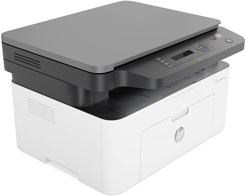 HP Laser MFP 135w 4ZB83A, Impresora Láser Multifunción Monocromo, Imprime, Escanea y Copia, Wi-Fi, USB 2.0 de alta velocidad, HP Smart App, Apple AirPrint, Panel de Control LCD, Blanca