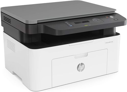 HP Laser MFP 135w 4ZB83A, Impresora Láser Multifunción Monocromo, Imprime, Escanea y Copia, Wi-Fi, USB 2.0 de alta velocidad, HP Smart App, Apple AirPrint, Panel de Control LCD, Blanca
