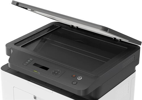 HP Laser MFP 135w 4ZB83A, Impresora Láser Multifunción Monocromo, Imprime, Escanea y Copia, Wi-Fi, USB 2.0 de alta velocidad, HP Smart App, Apple AirPrint, Panel de Control LCD, Blanca