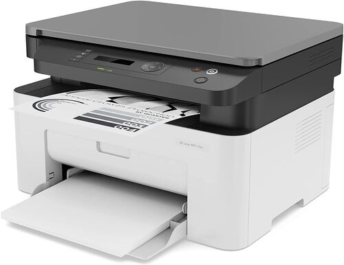 HP Laser MFP 135w 4ZB83A, Impresora Láser Multifunción Monocromo, Imprime, Escanea y Copia, Wi-Fi, USB 2.0 de alta velocidad, HP Smart App, Apple AirPrint, Panel de Control LCD, Blanca