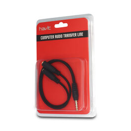 Adaptador Havit 2 x Jack 3.5mm (H) a Jack 3.5mm (M) 4 PIN Audio + Micrófono