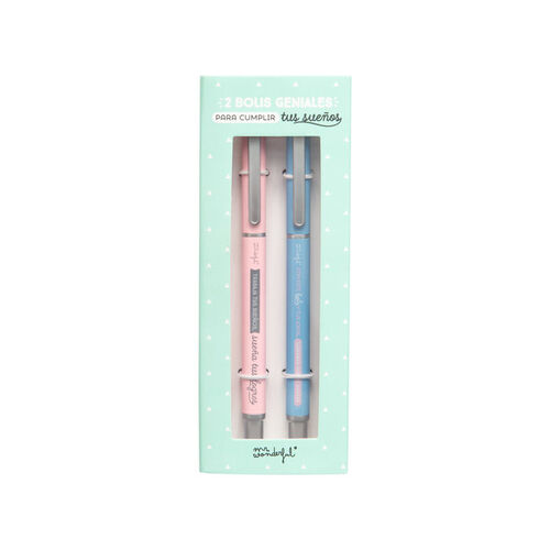 SET DE 2 BOLIS MR WONDERFUL GENIALES PARA CUMPLIR TUS SUEÑOS