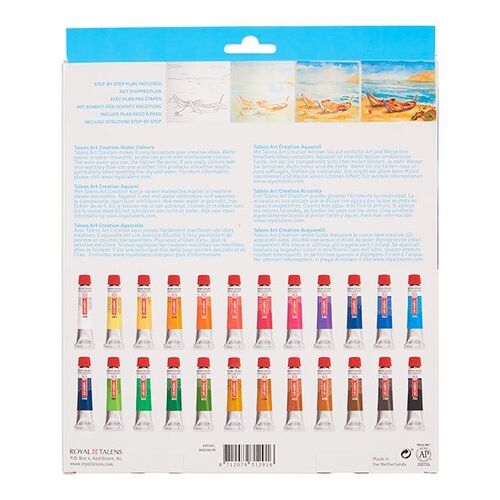 PINTURA ACUARELA TALENS 24 COLORES  x 12 ml