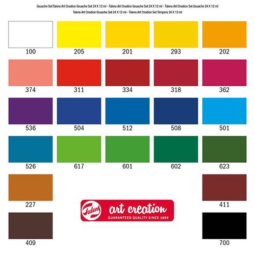 Set PINTURA Témpera Talens 12 ml / 12 colores