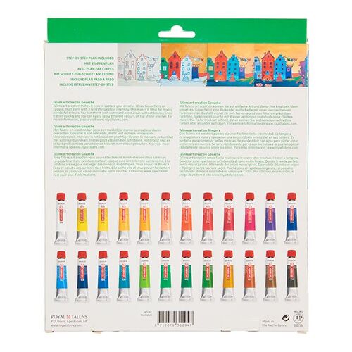 Set PINTURA Témpera Talens 12 ml / 12 colores