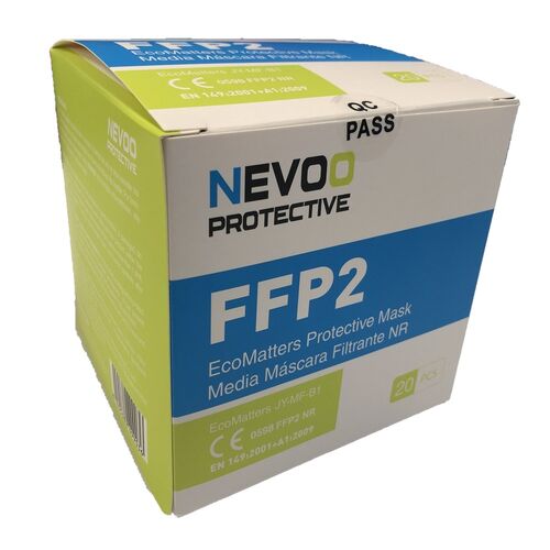 MASCARILLA FFP2 NR NEVOO. ENVASADAS INDIVIDUALMENTE. CAJAS DE 20UDS.