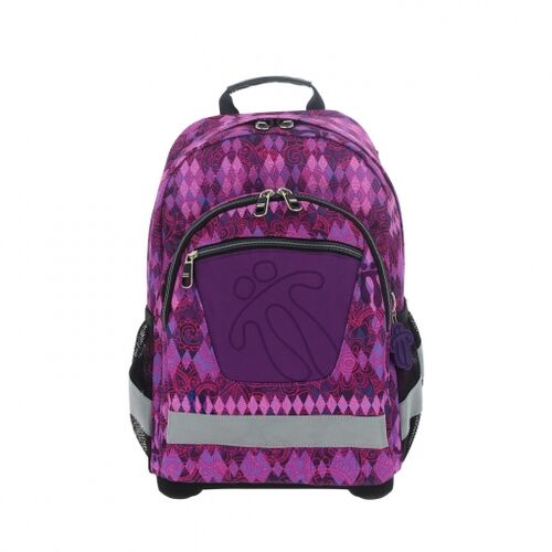 MOCHILA ESCOLAR TOTTO LIBRON MALVA Y VIOLETA