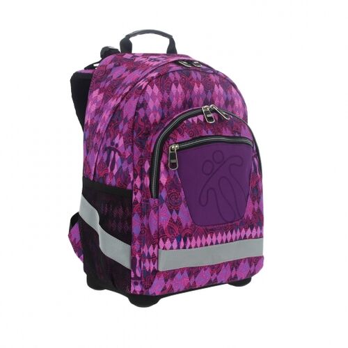 MOCHILA ESCOLAR TOTTO LIBRON MALVA Y VIOLETA