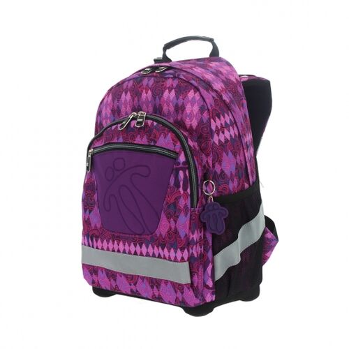 MOCHILA ESCOLAR TOTTO LIBRON MALVA Y VIOLETA