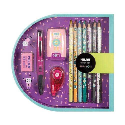 MILAN CAJA DE REGALO HAPPY BOTS, ROSA