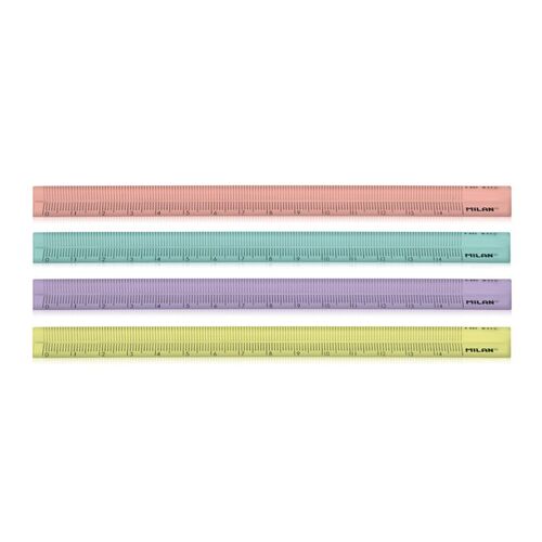 REGLA TRIANGULARES 15 CM MILAN PLASTIC COLORS, Serie New Look