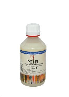 BARNIZ POLIURETANICO BRILLANTE PARA ACRÍLICO. 250ML. MIR.
