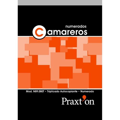 Talonario PRAXTON Camareros 8º Triplicado